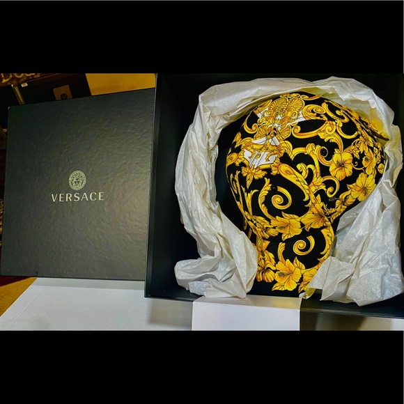 Versace Unisex Barocco Hibiscus Print Hat - Picture 5 of 13